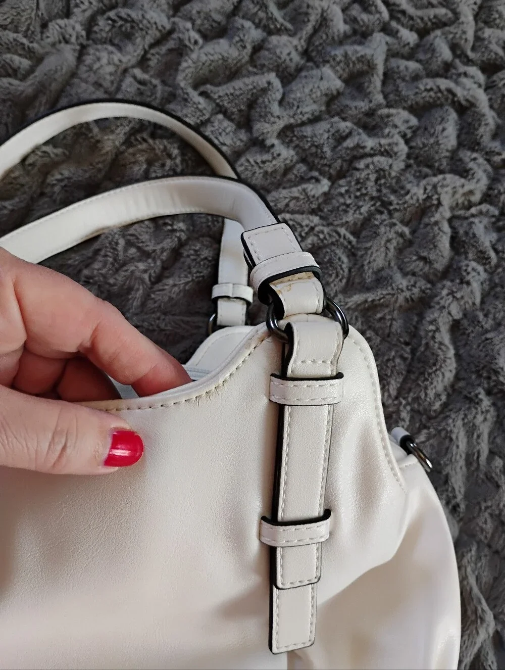 Simply Vera Vera Wang White Satchel  Purse